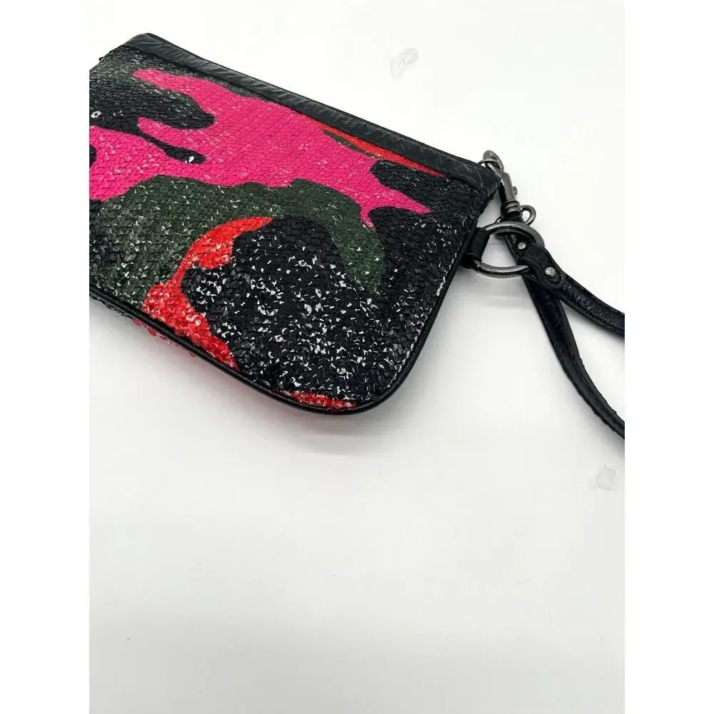 BETSEY JOHNSON Y2K Vintage Sequin Wristlet Bag